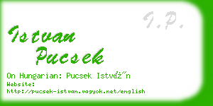 istvan pucsek business card